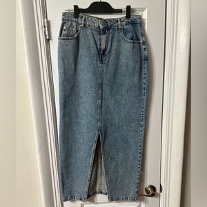 Mango Women's Blue Denim Skirt
